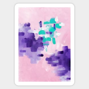 Modern Pastel Abstract Painting, Colorful Contemporary Painting 15 Sticker